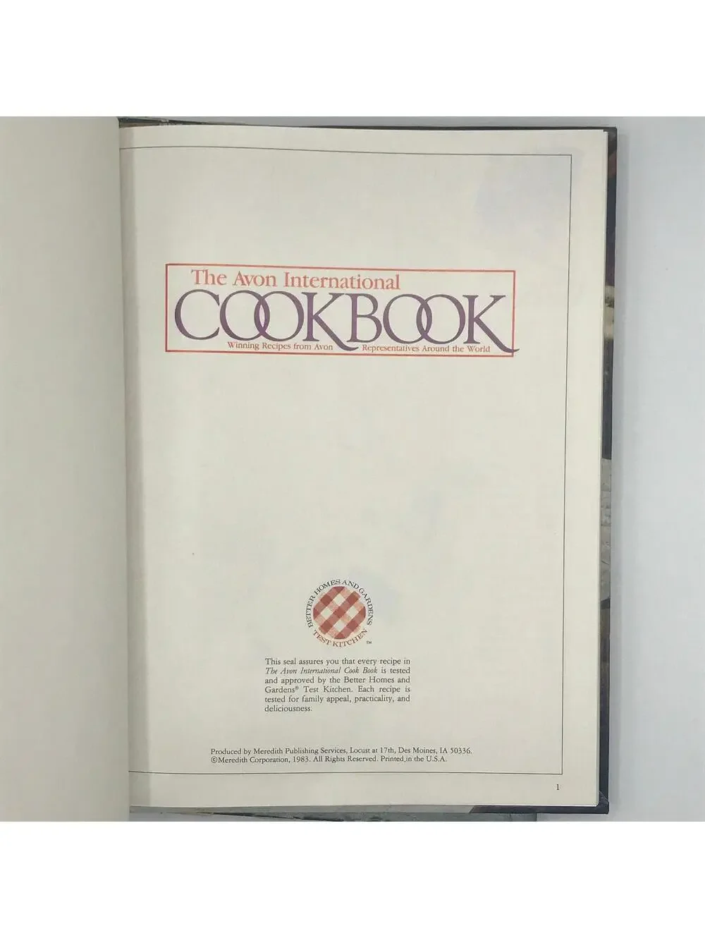 Vintage Avon International Cookbook: Recipes from Around the World